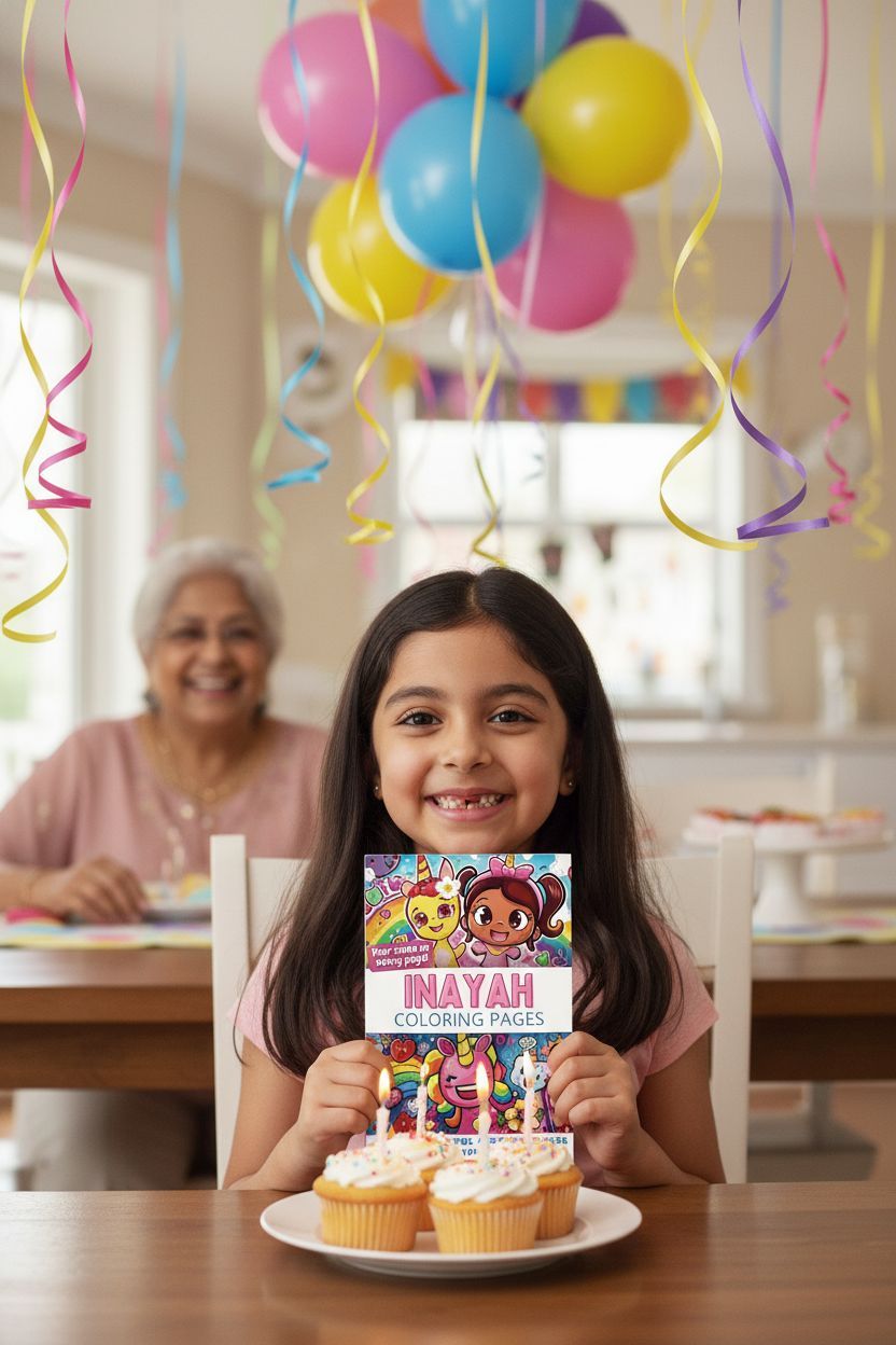 Inayah coloring book in use