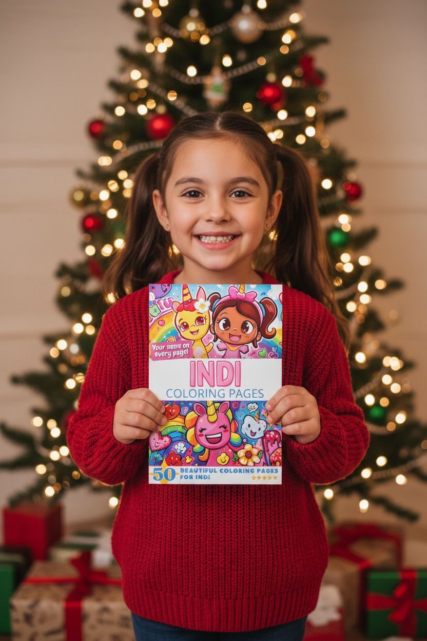 Indi Christmas coloring pages gift
