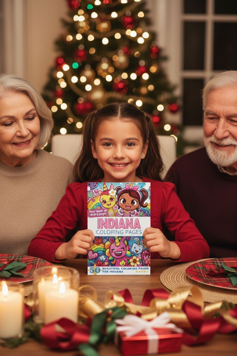 Indiana Christmas coloring pages gift
