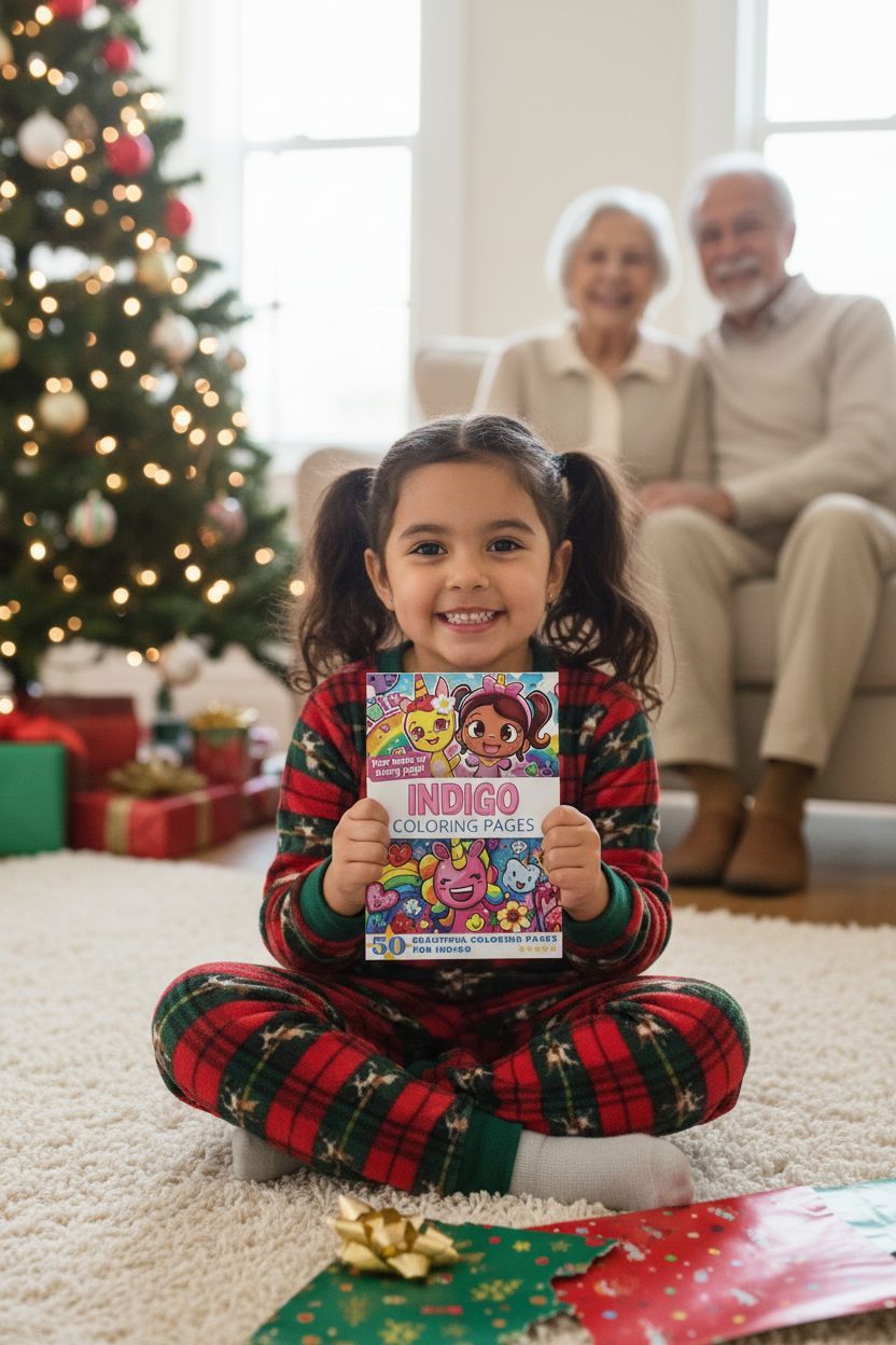 Indigo Christmas coloring pages gift