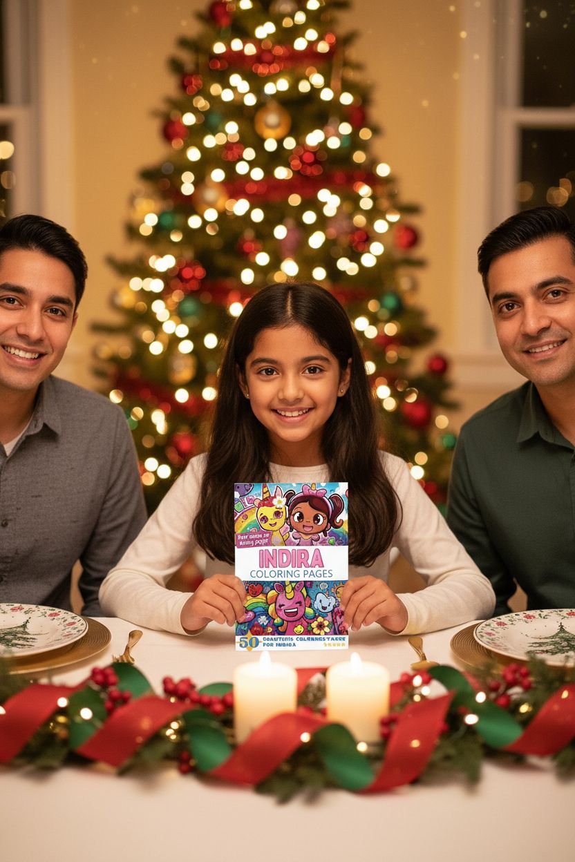 Indira Christmas coloring pages gift
