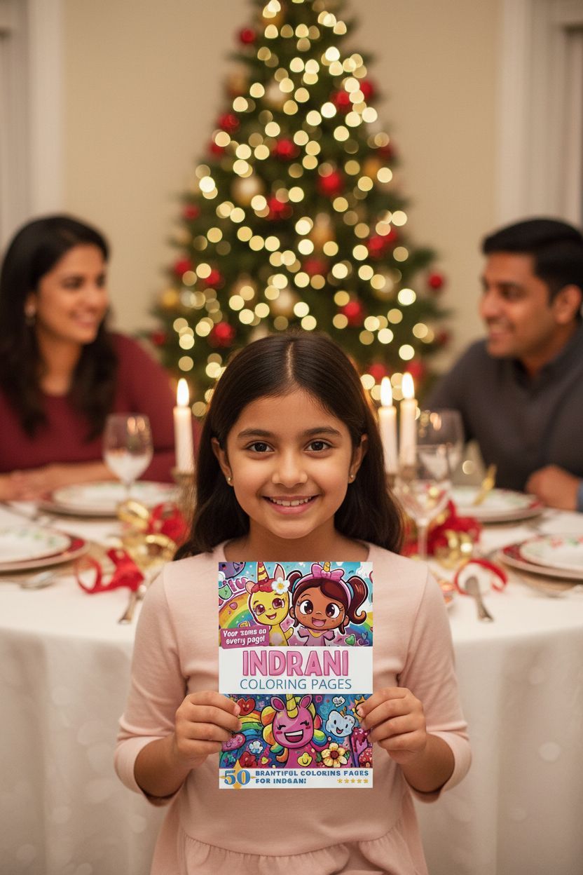 Indrani Christmas coloring pages gift