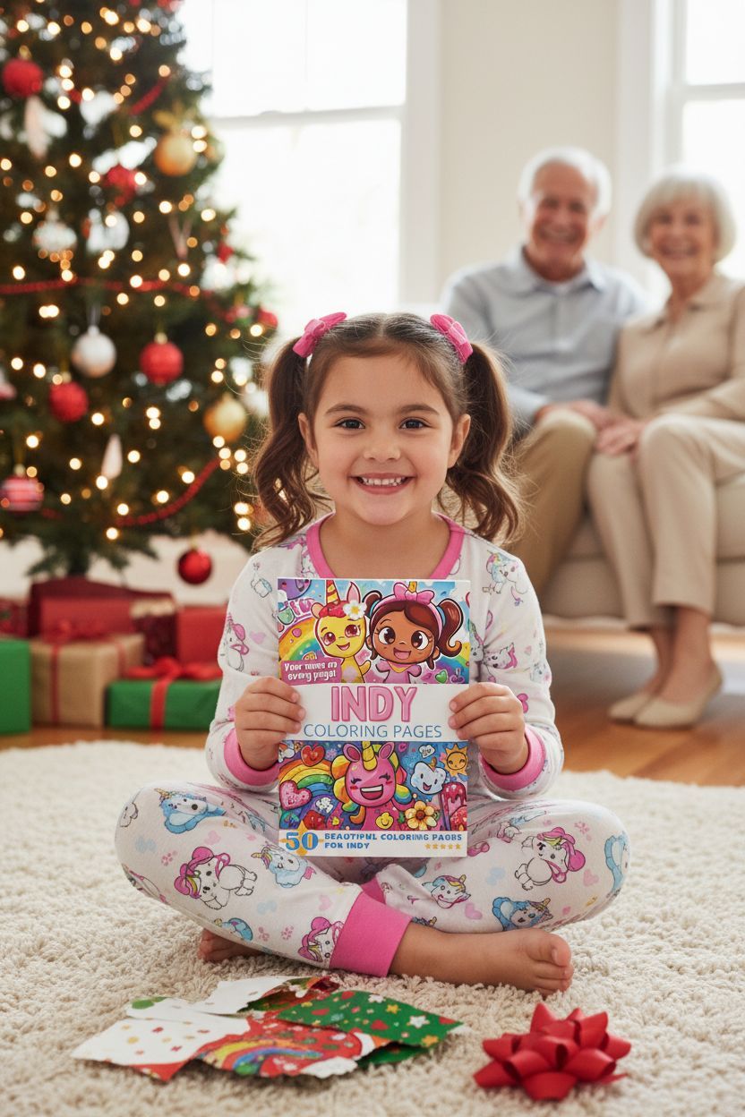 Indy Christmas coloring pages gift