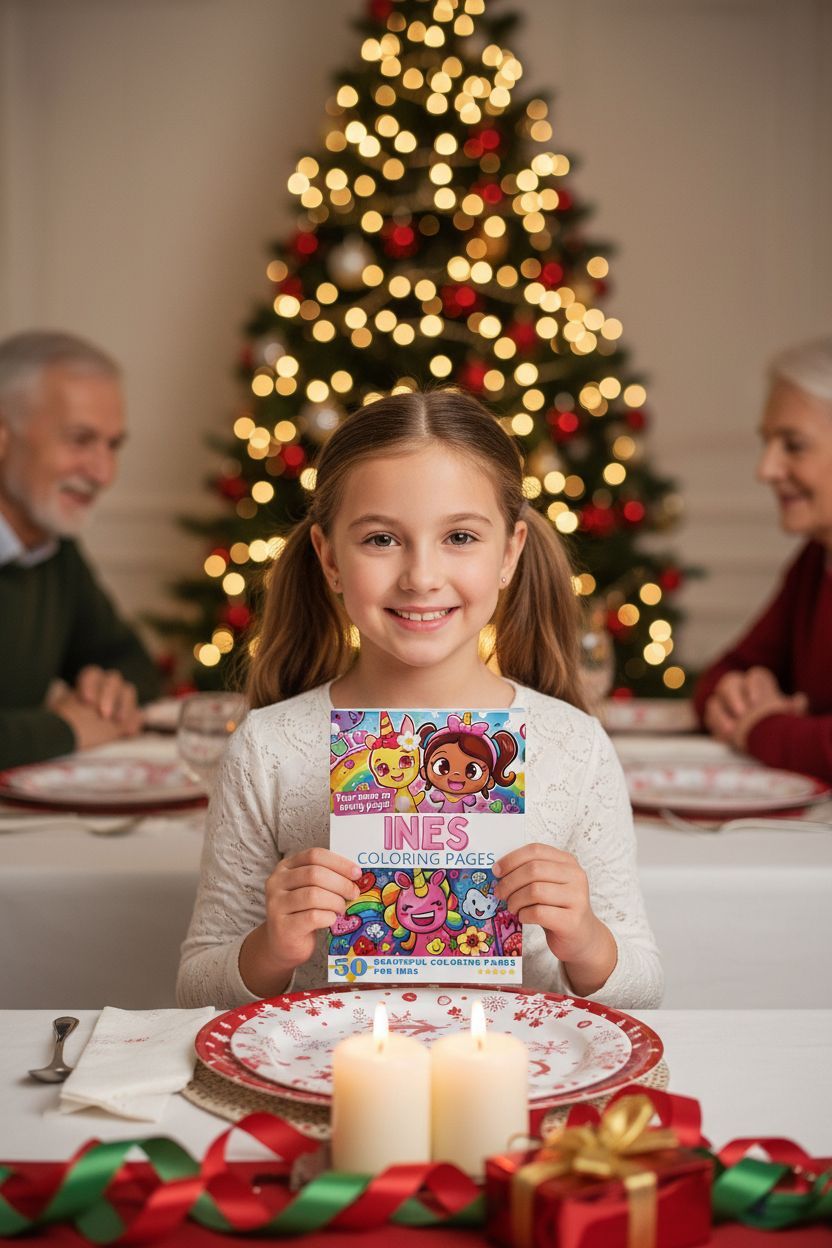 Ines Christmas coloring pages gift