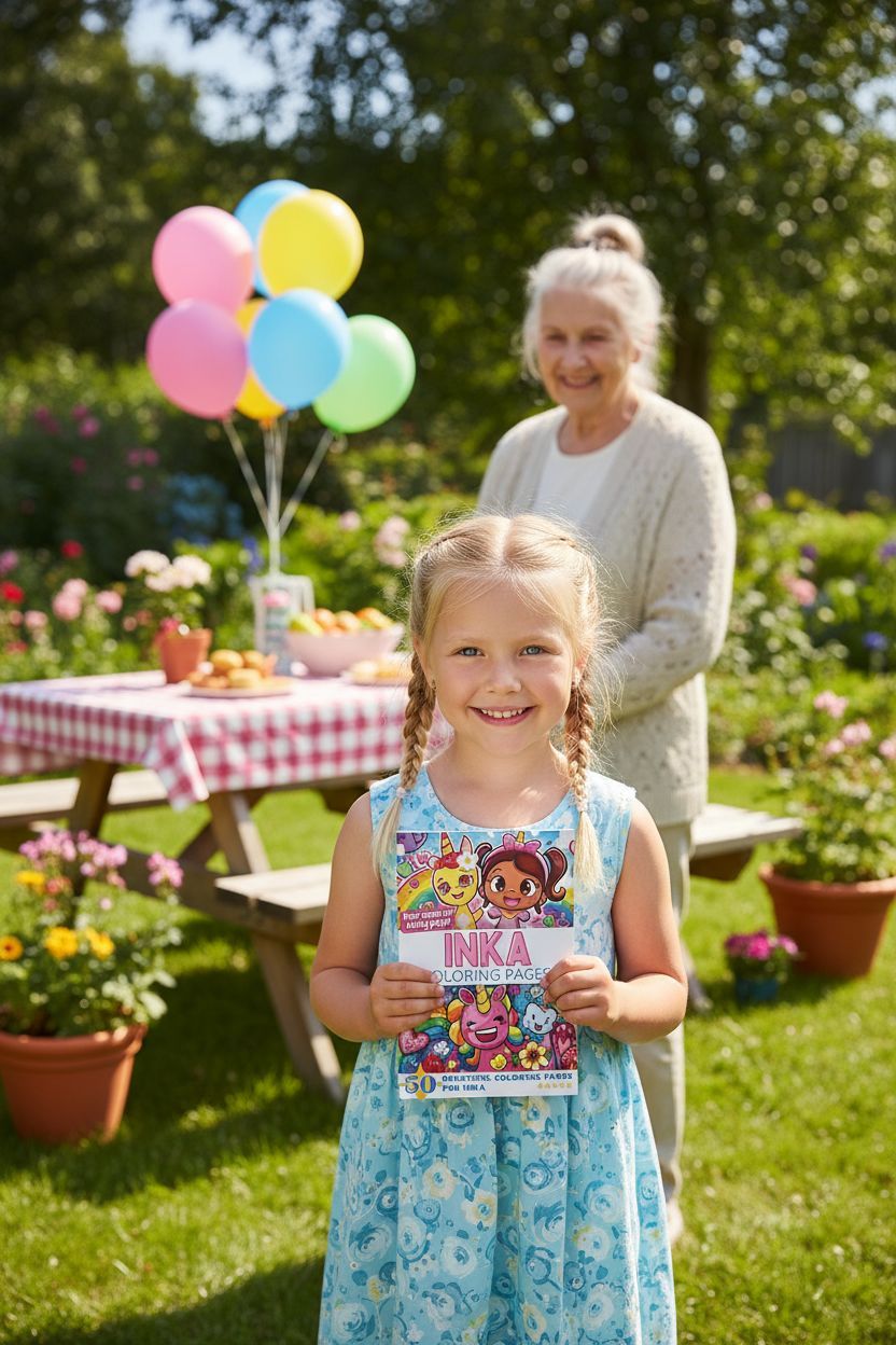 Inka coloring book in use