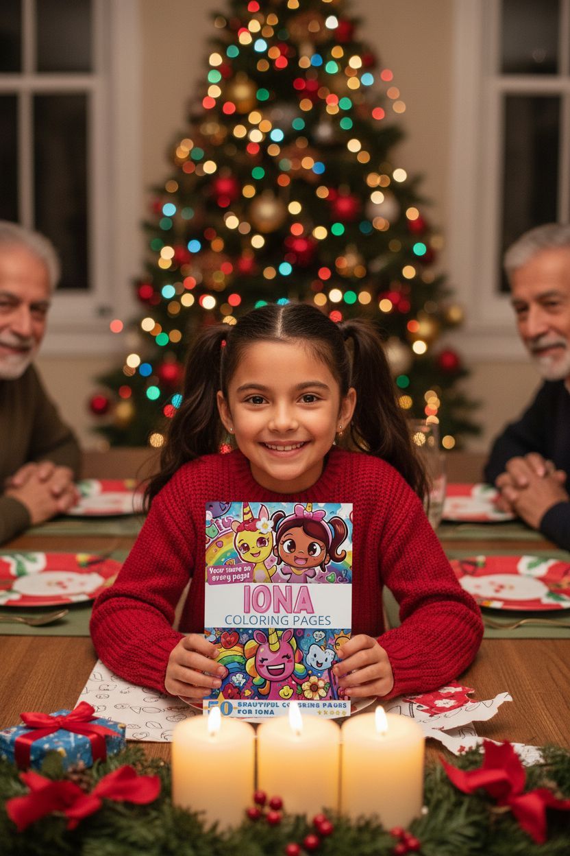 Iona Christmas coloring pages gift