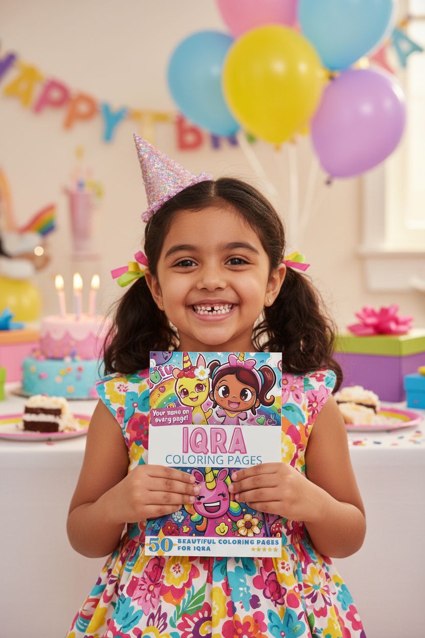 Iqra coloring book in use