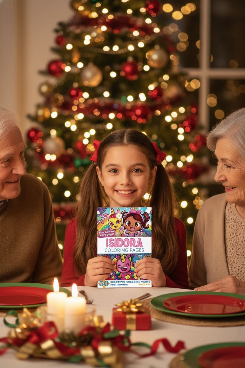 Isidora Christmas coloring pages gift