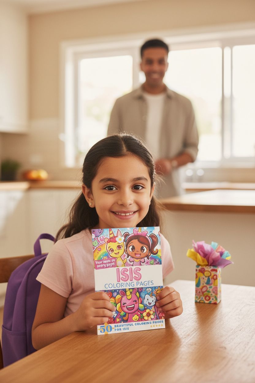 Isis coloring book in use