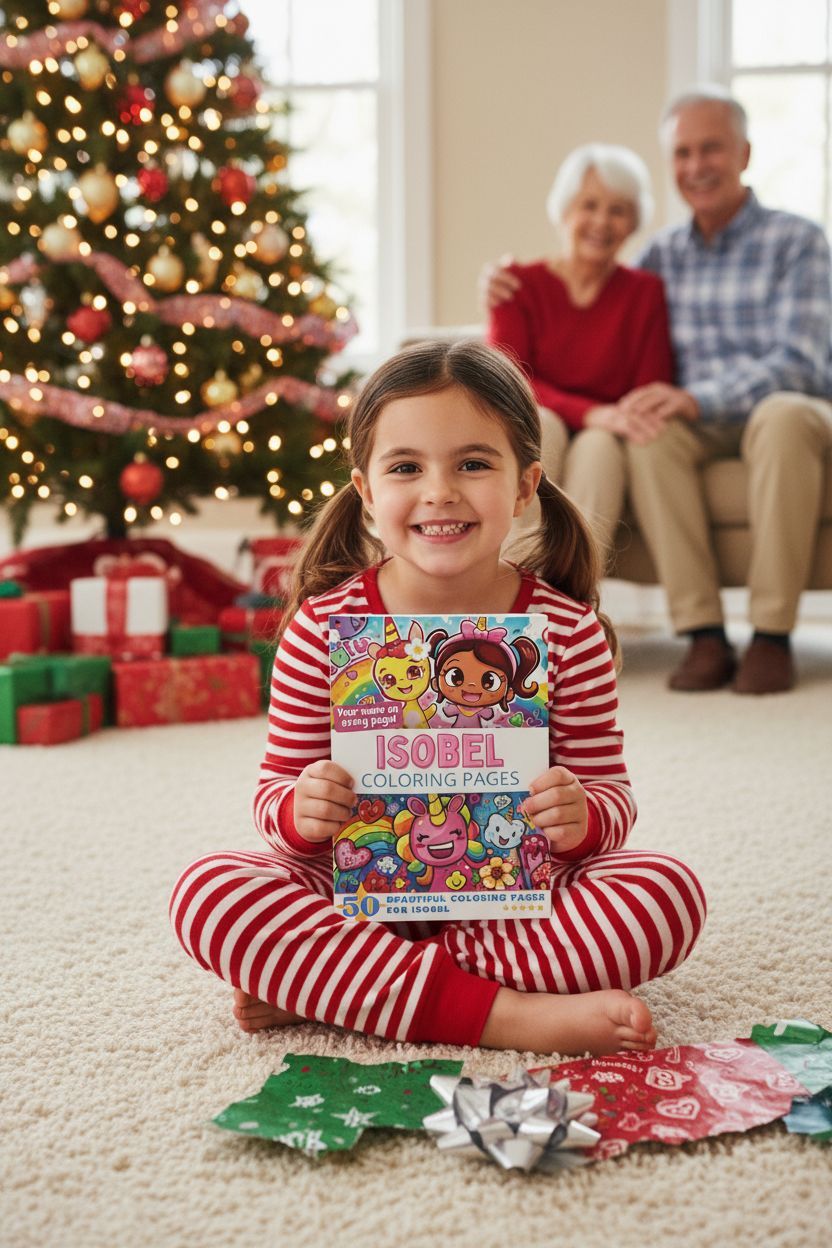 Isobel Christmas coloring pages gift