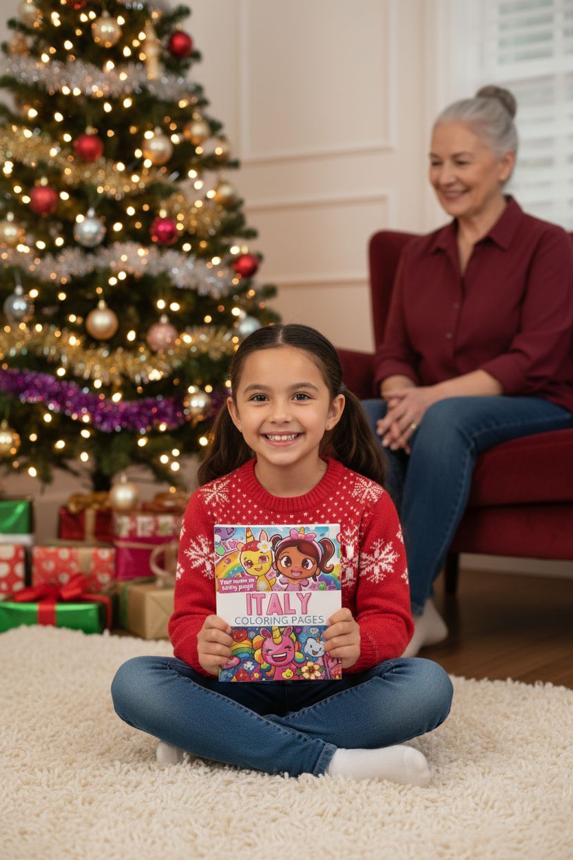 Italy Christmas coloring pages gift