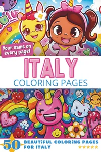 Italy Coloring Book Cover