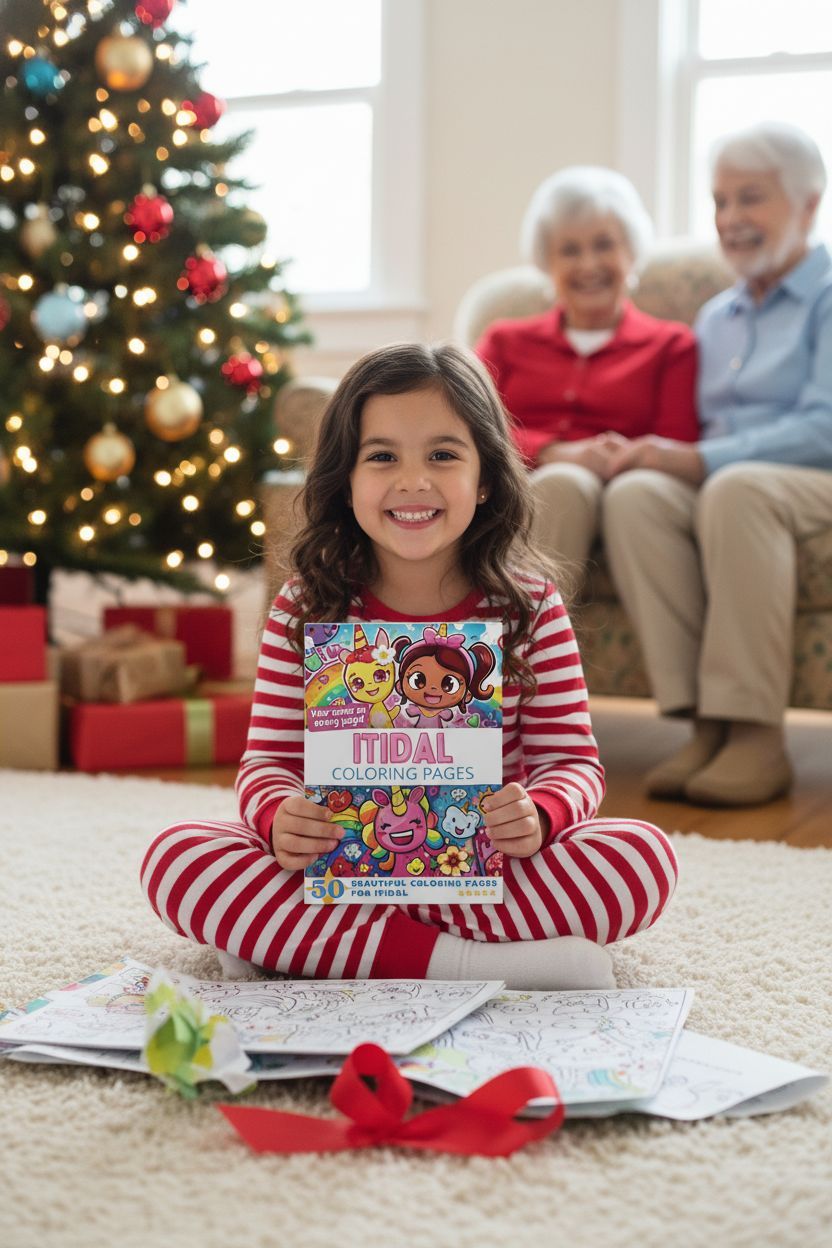 Itidal Christmas coloring pages gift