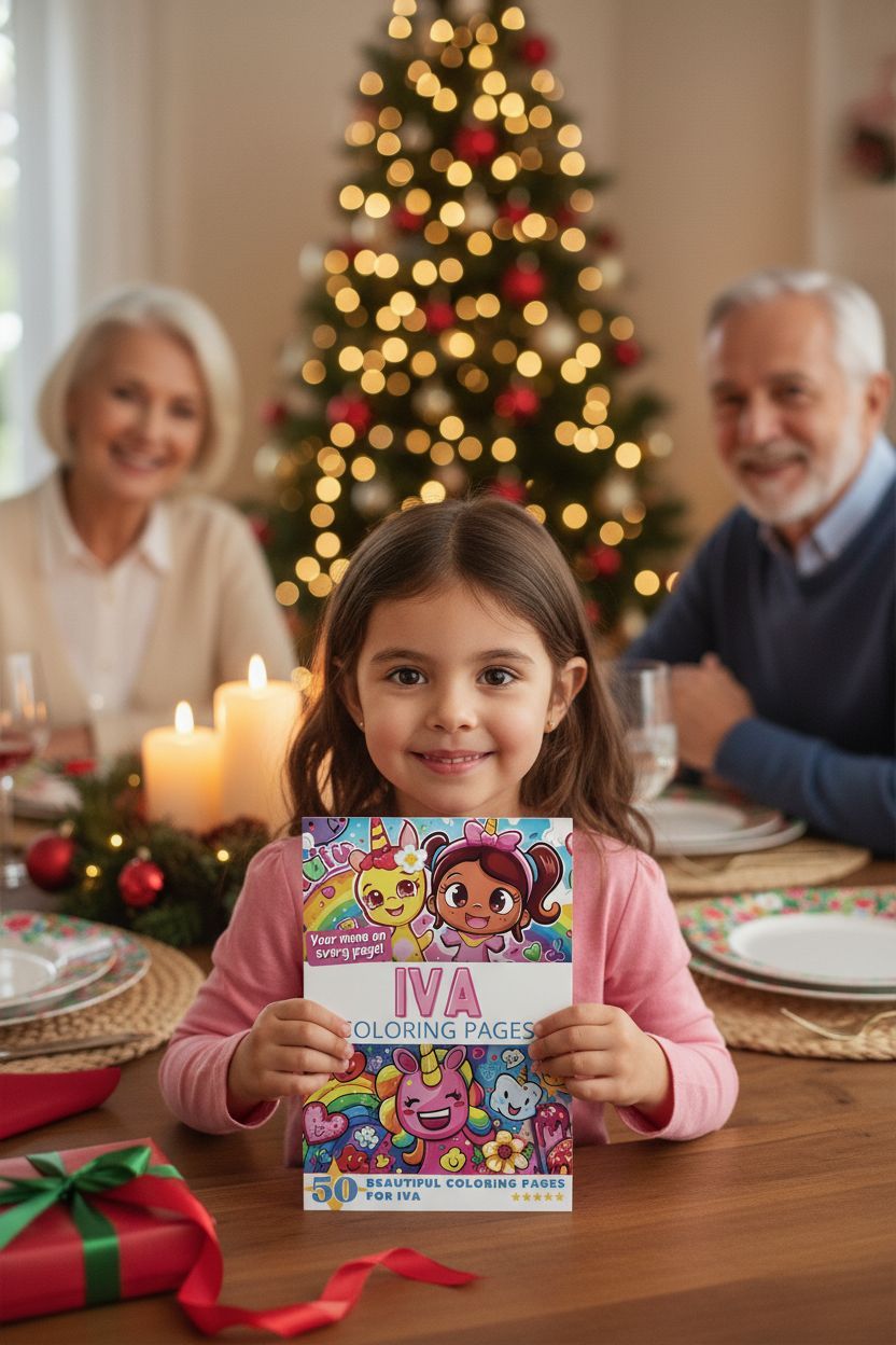 Iva Christmas coloring pages gift