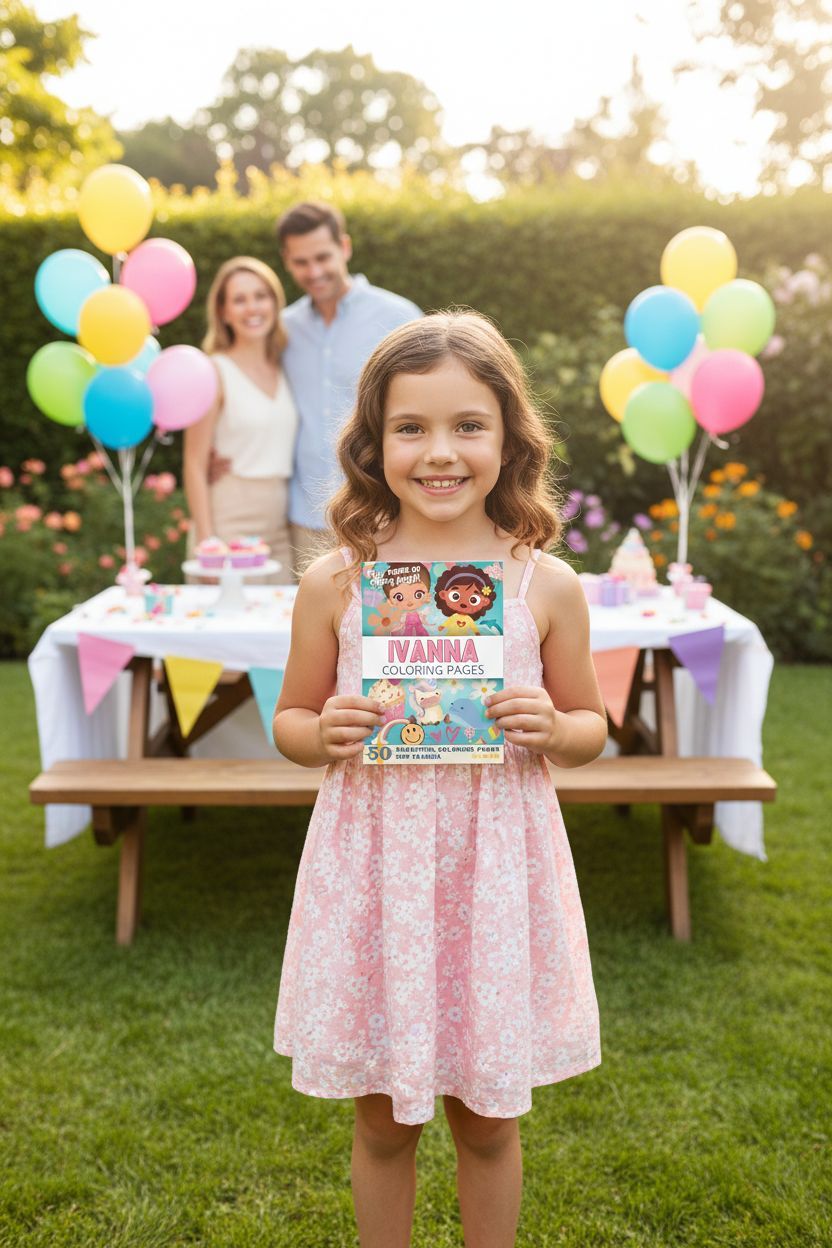 Ivanna coloring book in use