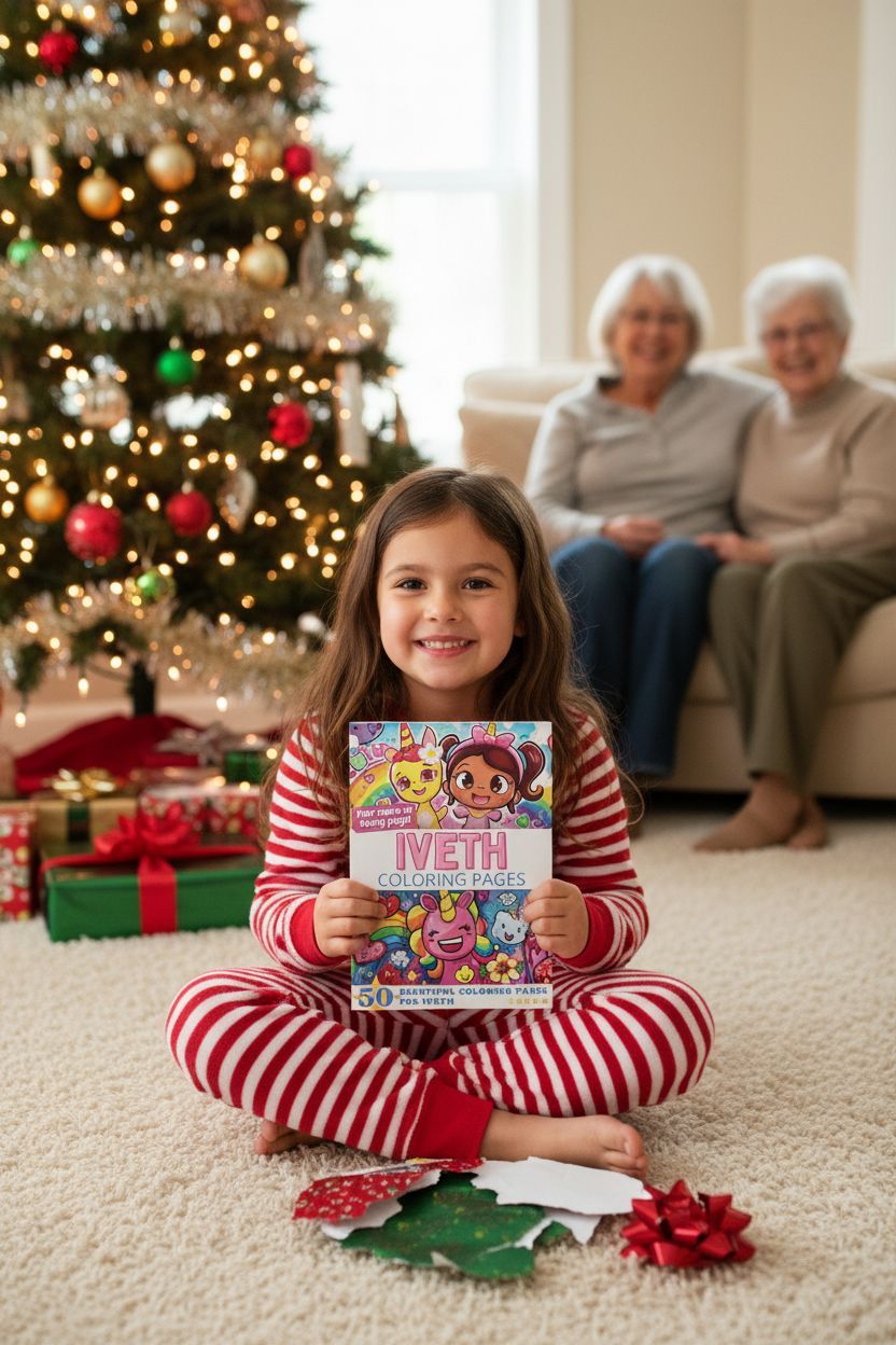 Iveth Christmas coloring pages gift