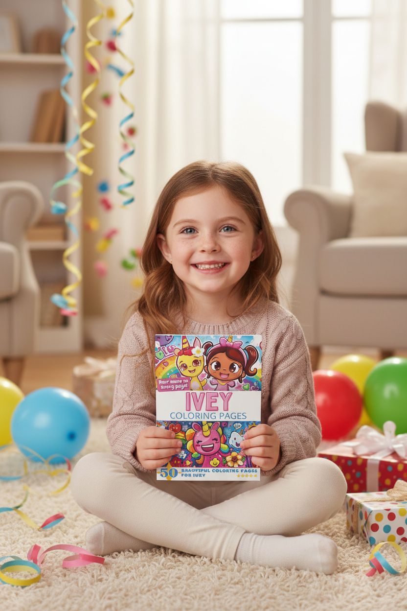 Ivey coloring book in use