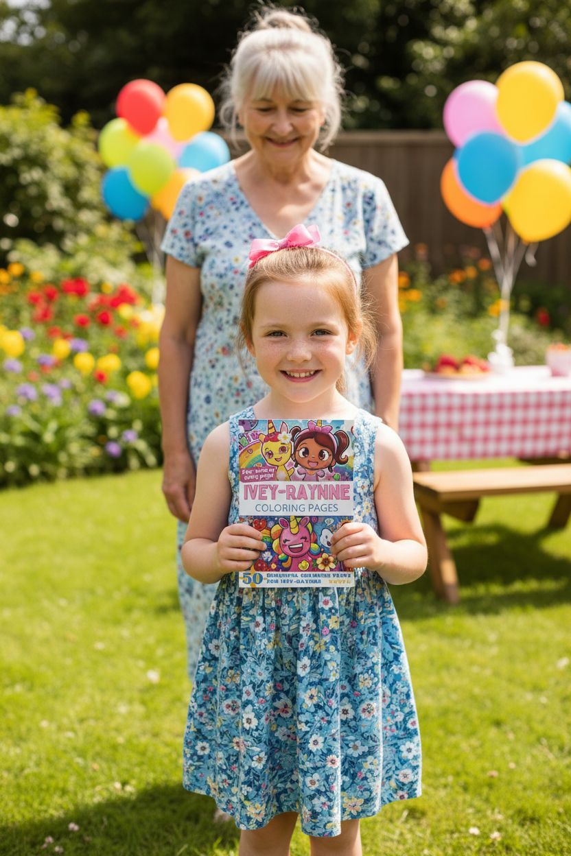 Ivey-Raynne coloring book in use