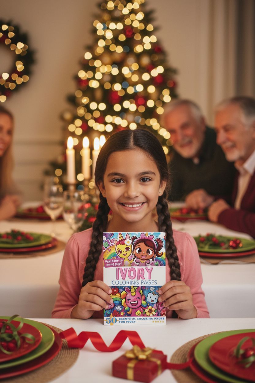 Ivory Christmas coloring pages gift