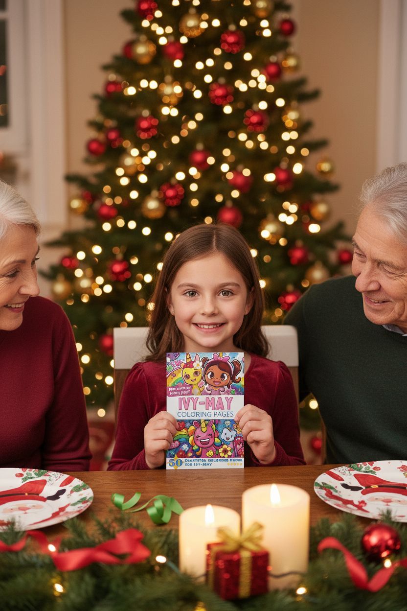 Ivy-May Christmas coloring pages gift