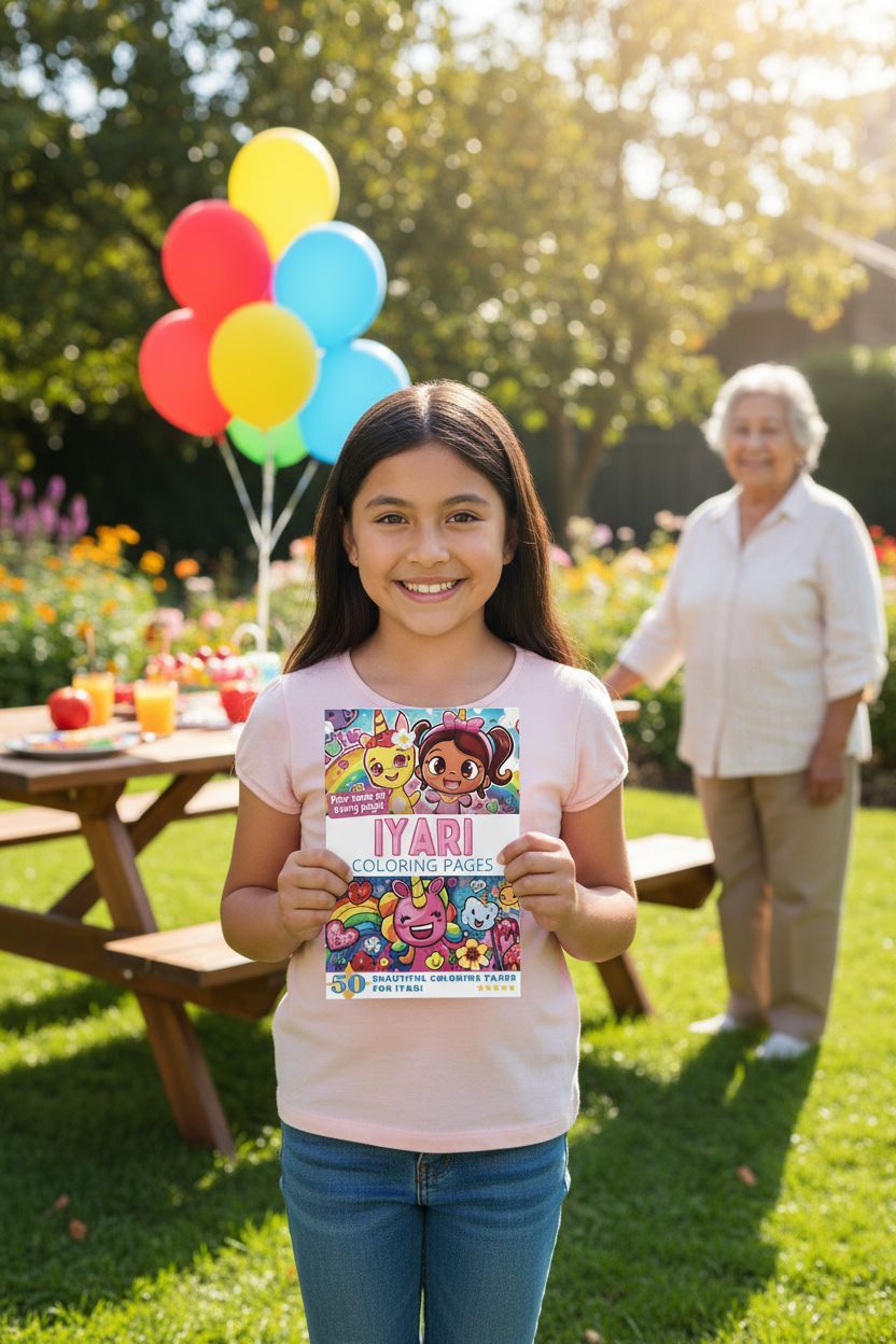 Iyari coloring book in use