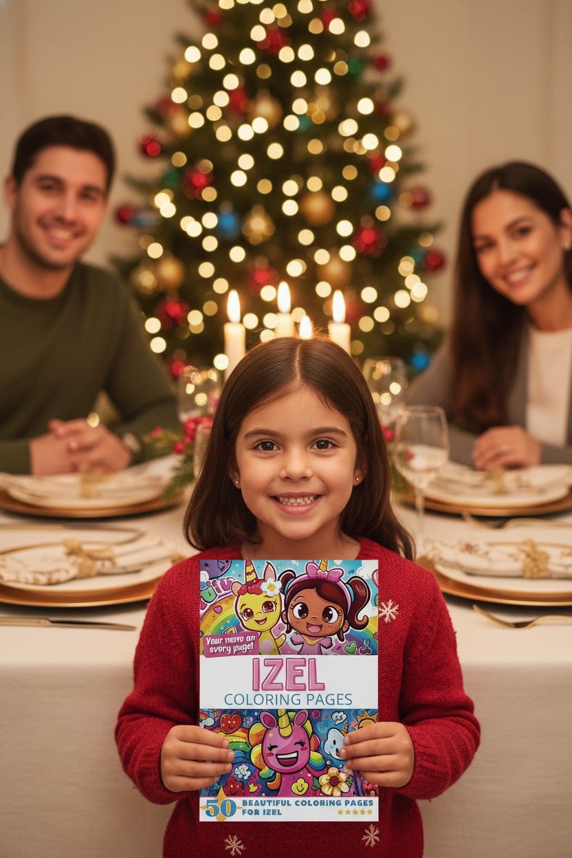Izel Christmas coloring pages gift
