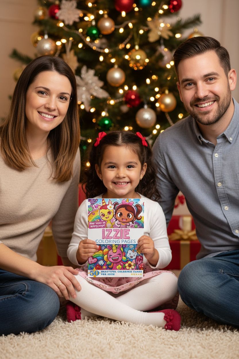 Izzie Christmas coloring pages gift