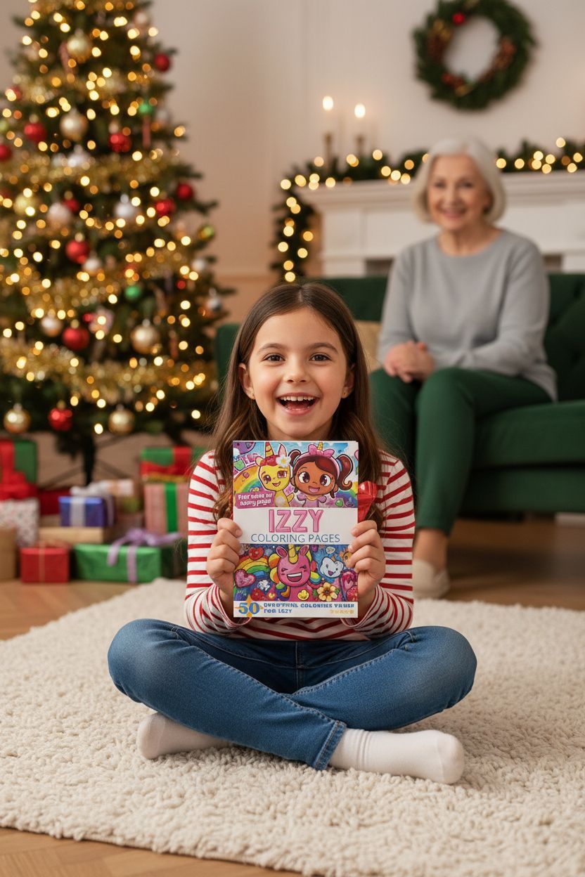 Izzy Christmas coloring pages gift