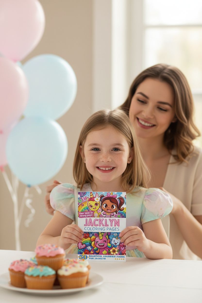 Jacklyn coloring book in use