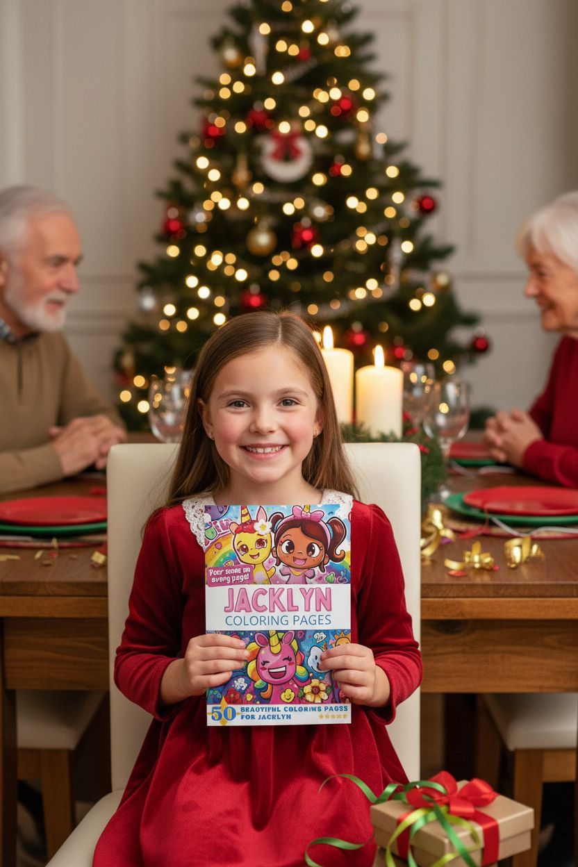 Jacklyn Christmas coloring pages gift