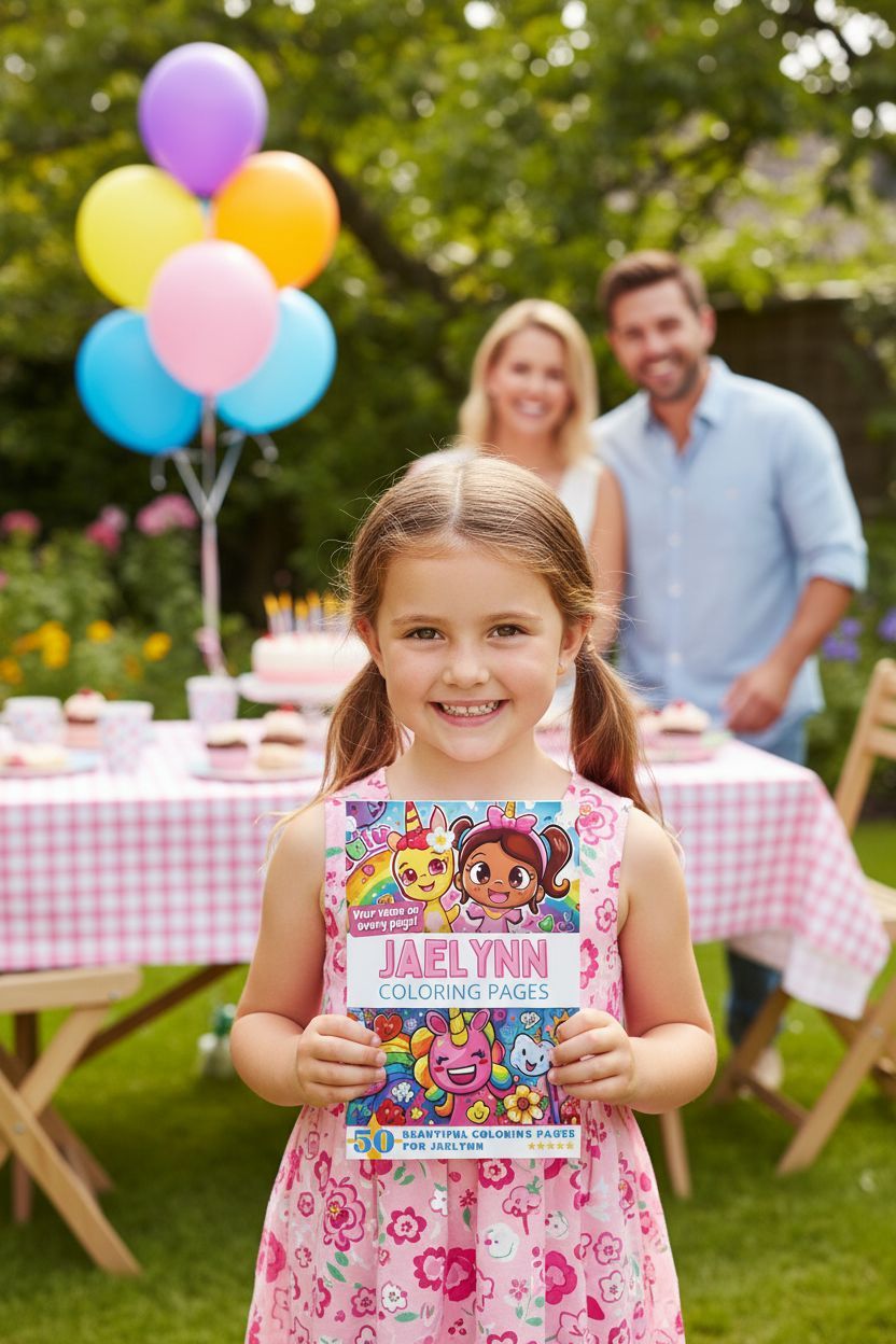 Jaelynn coloring book in use