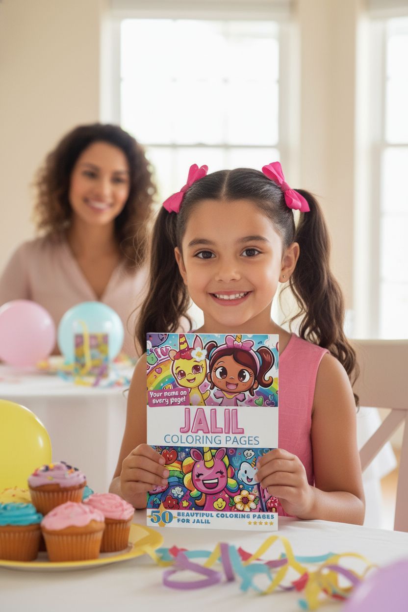 Jalil coloring book in use