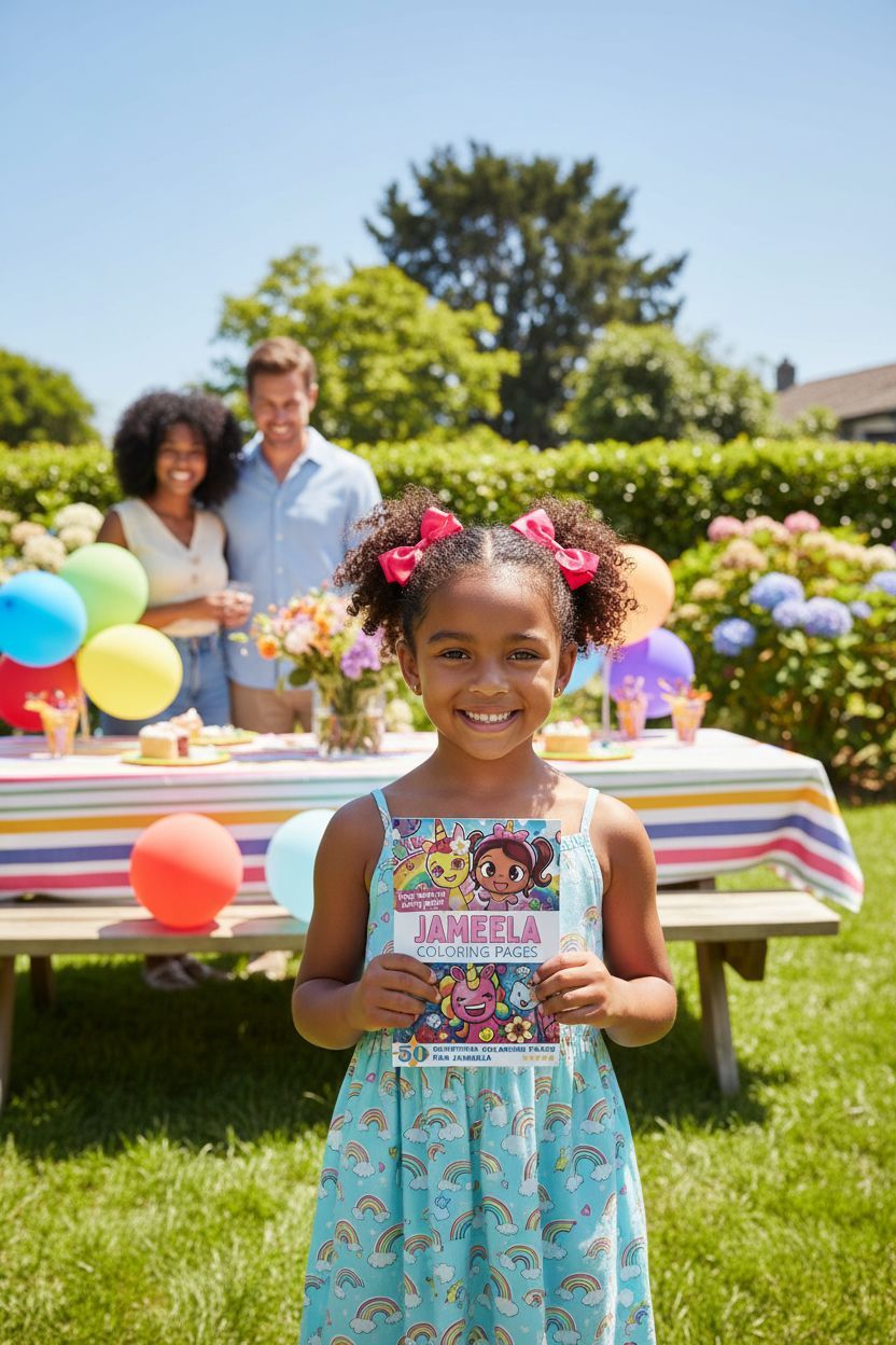 Jameela coloring book in use