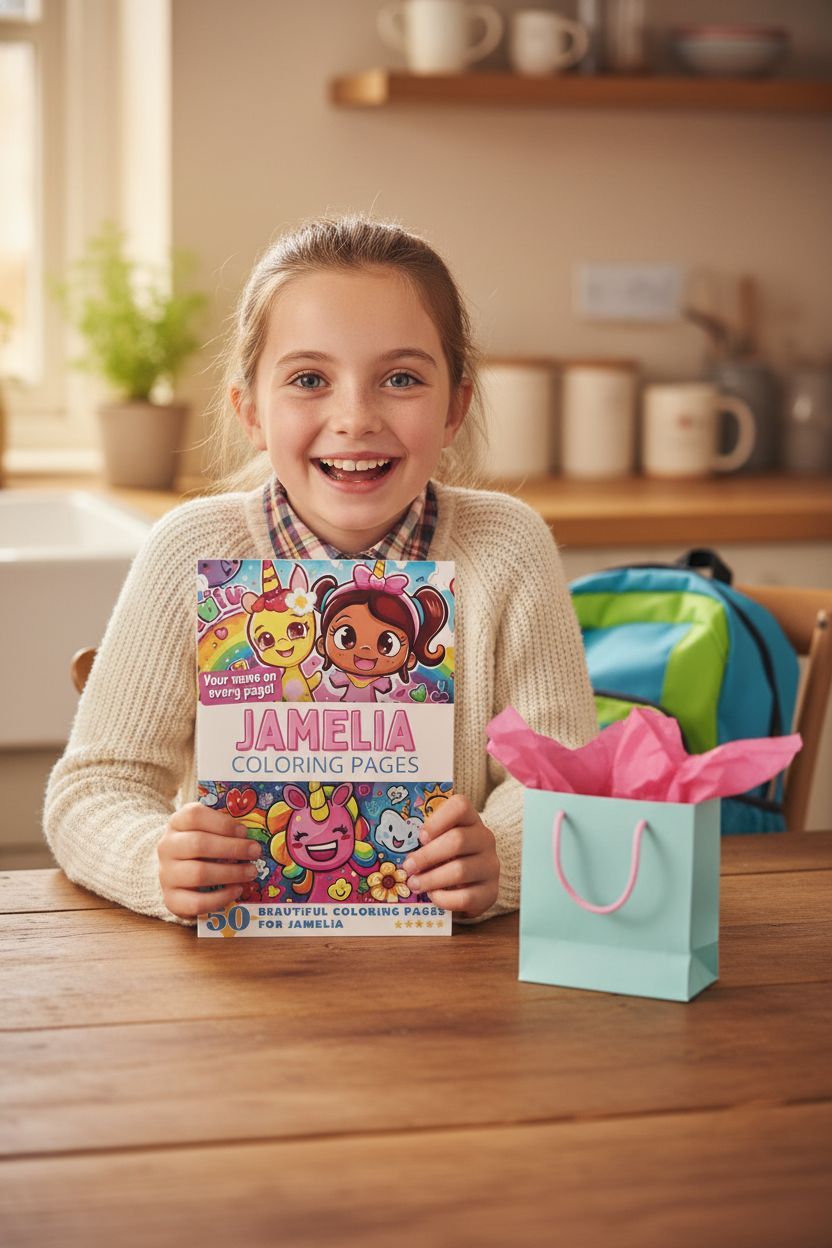 Jamelia coloring book in use