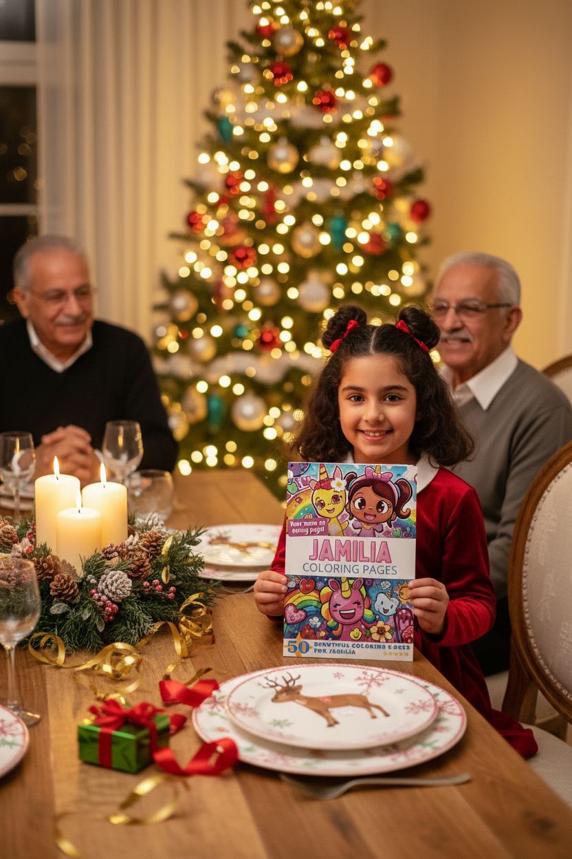 Jamilia Christmas coloring pages gift