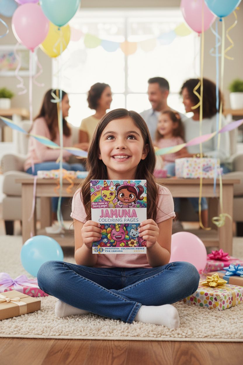 Jamuna coloring book in use