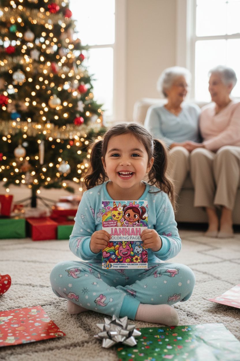 Jannah Christmas coloring pages gift