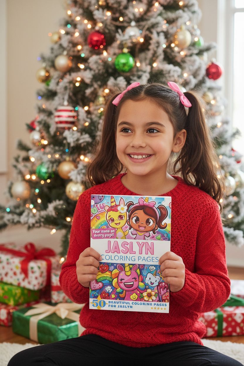 Jaslyn Christmas coloring pages gift