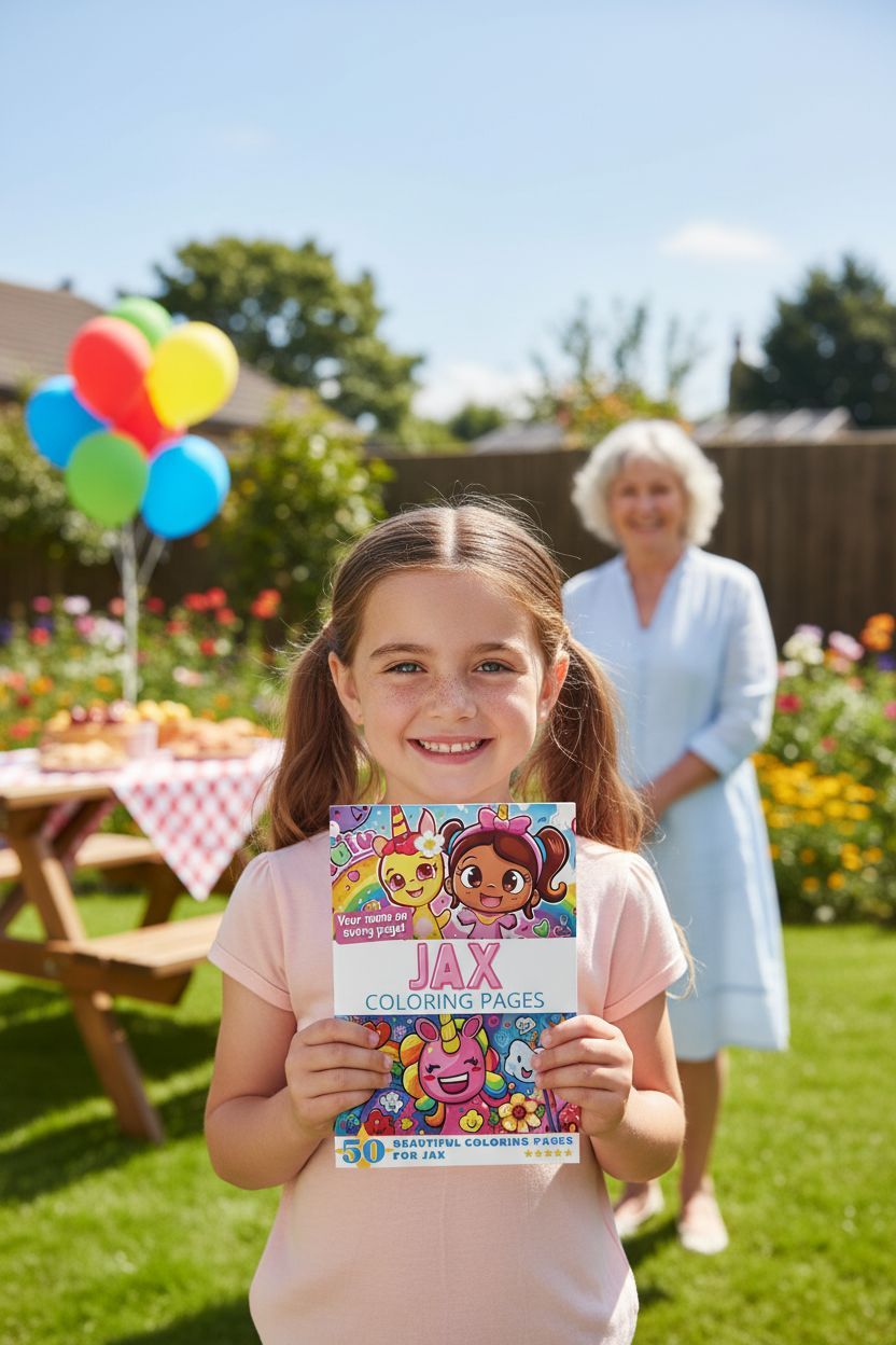 Jax coloring book in use