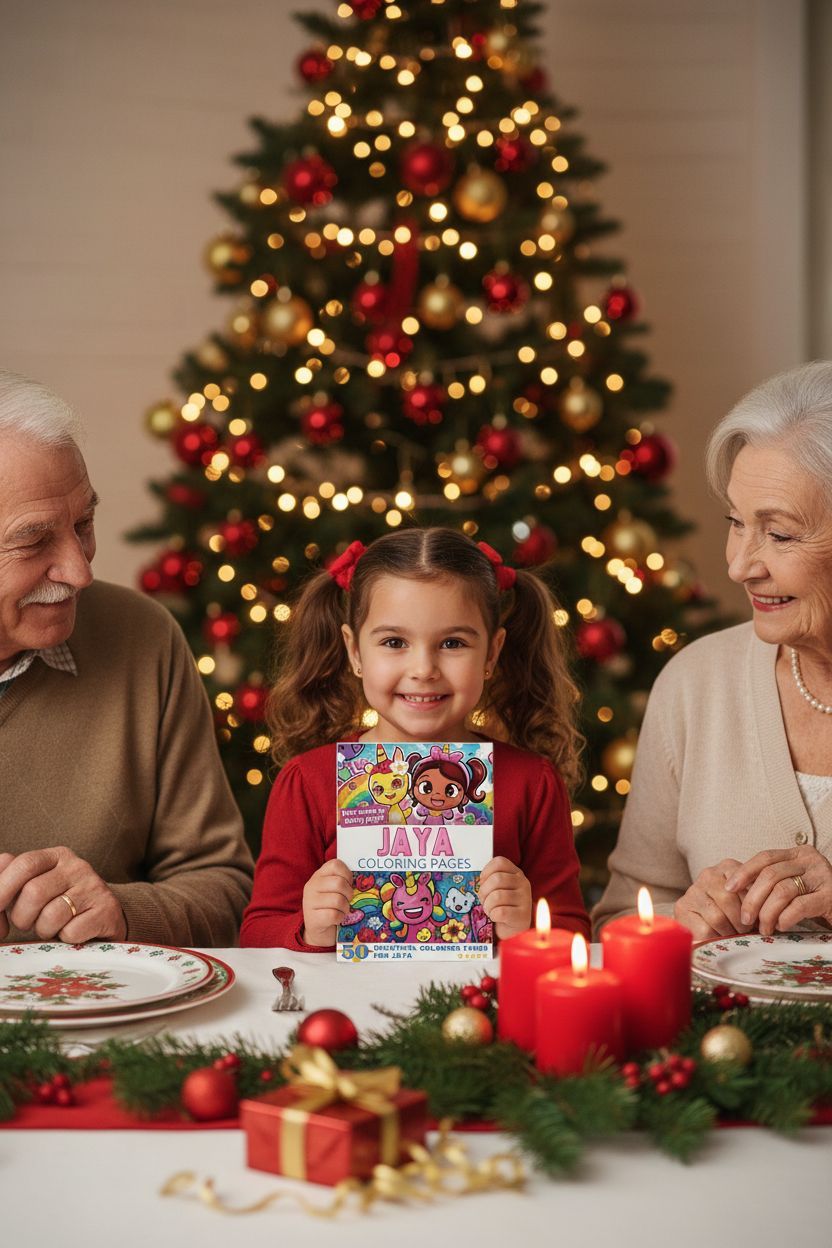 Jaya Christmas coloring pages gift