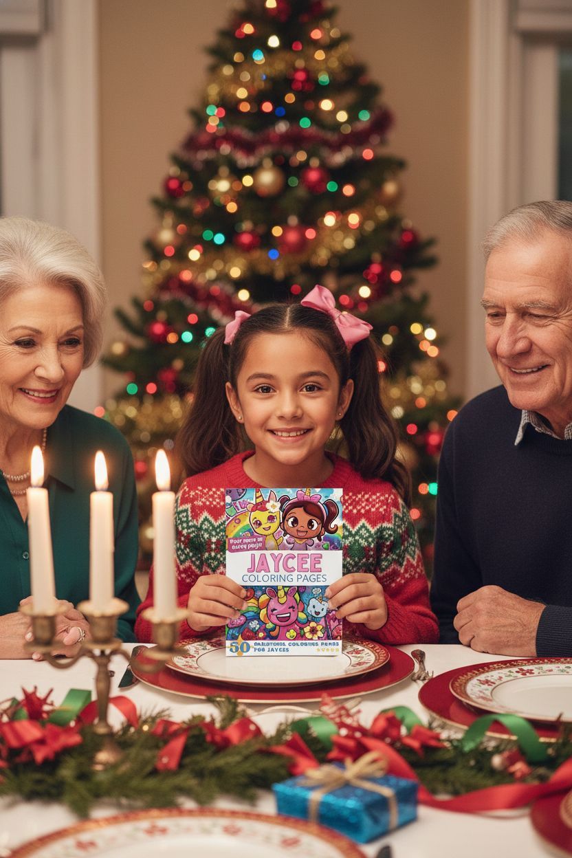 Jaycee Christmas coloring pages gift