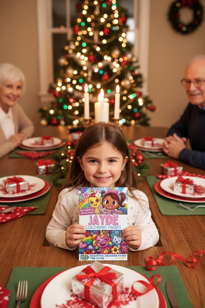 Jayde Christmas coloring pages gift