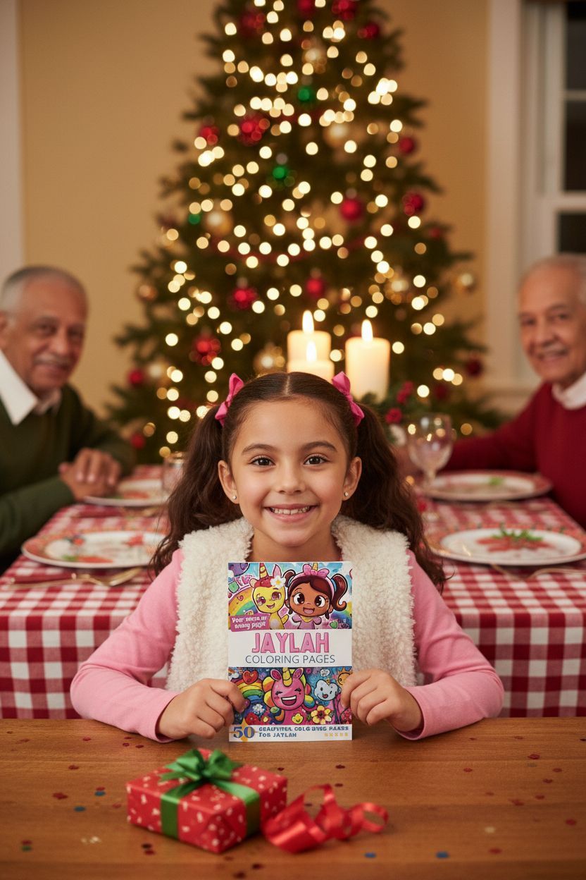 Jaylah Christmas coloring pages gift