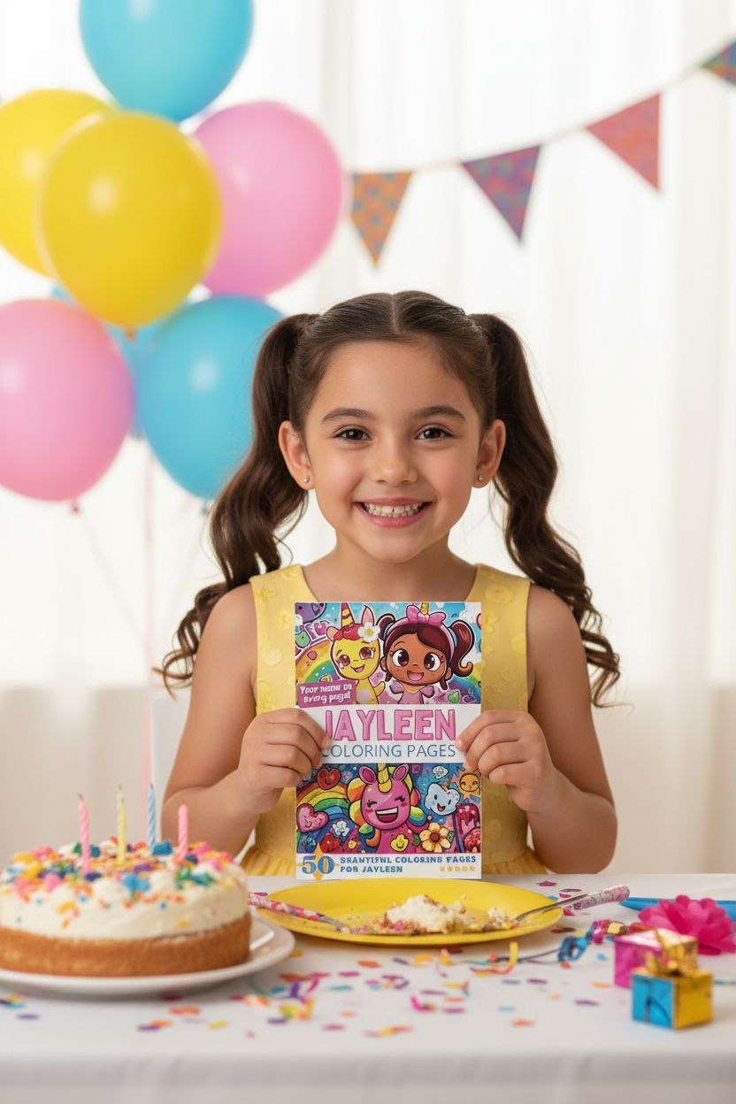Jayleen coloring book in use