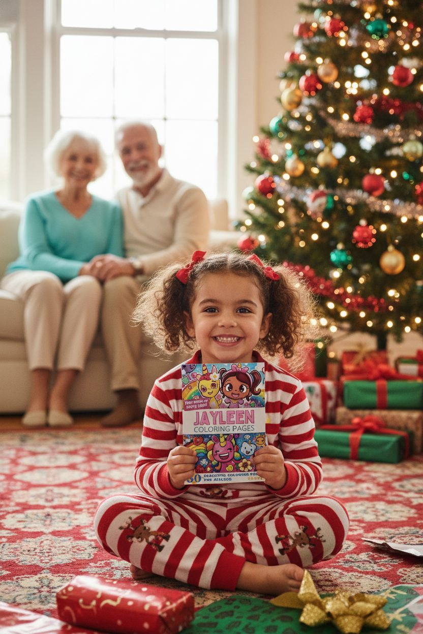 Jayleen Christmas coloring pages gift