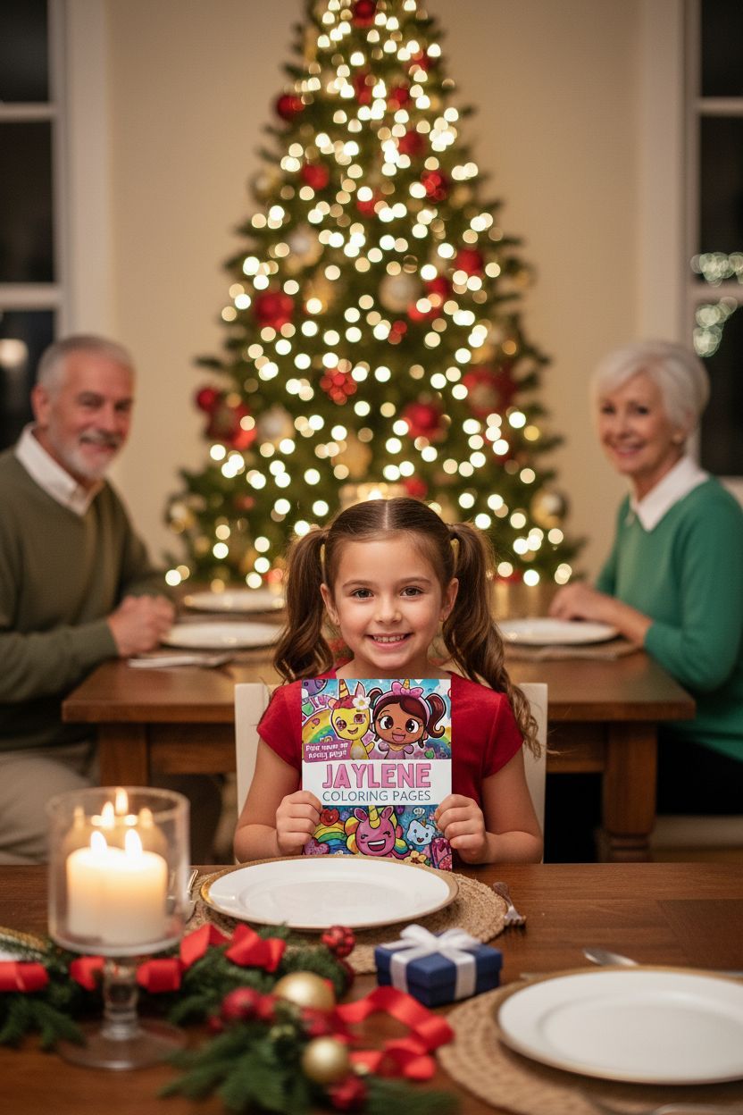Jaylene Christmas coloring pages gift