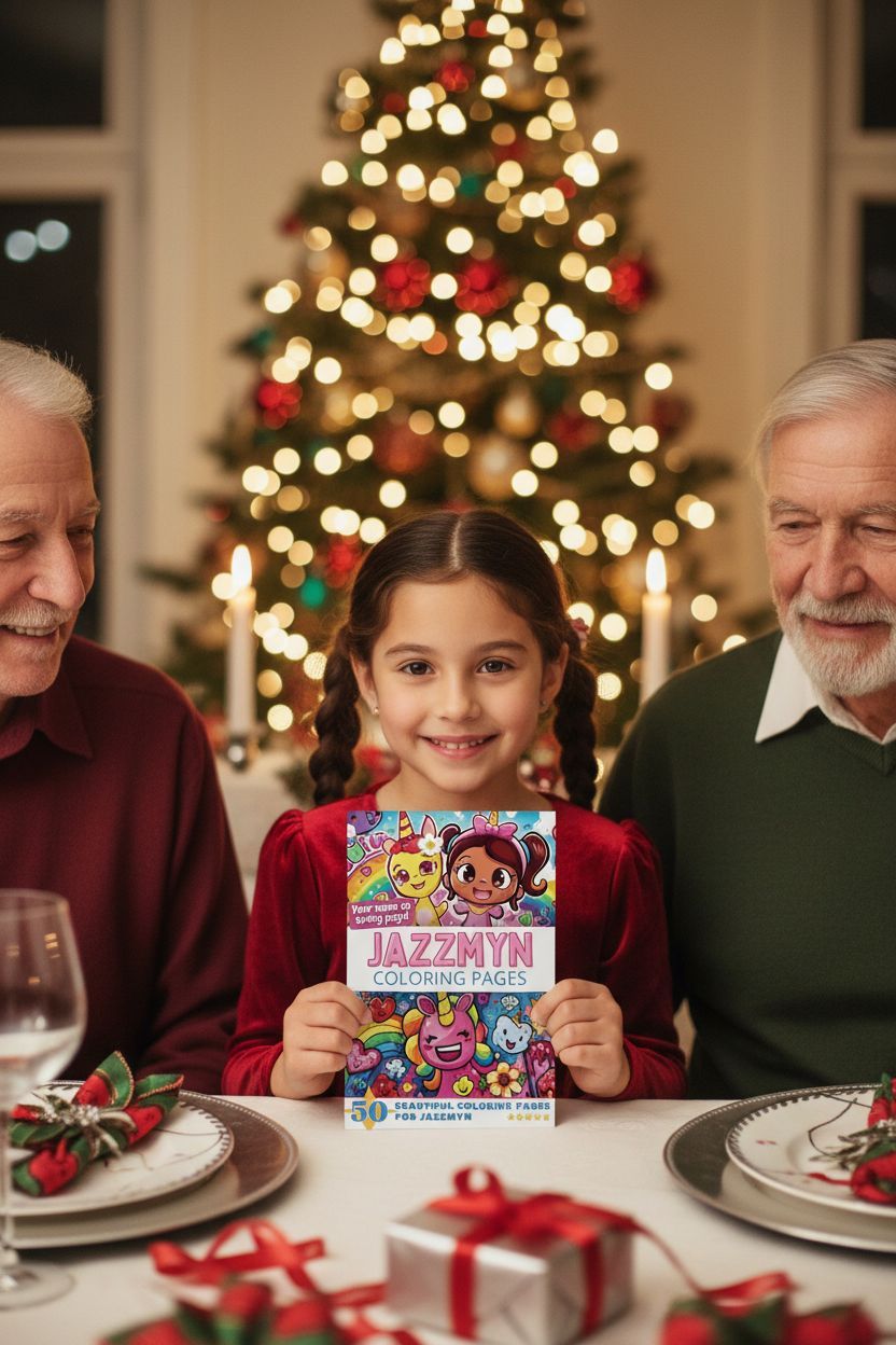 Jazzmyn Christmas coloring pages gift