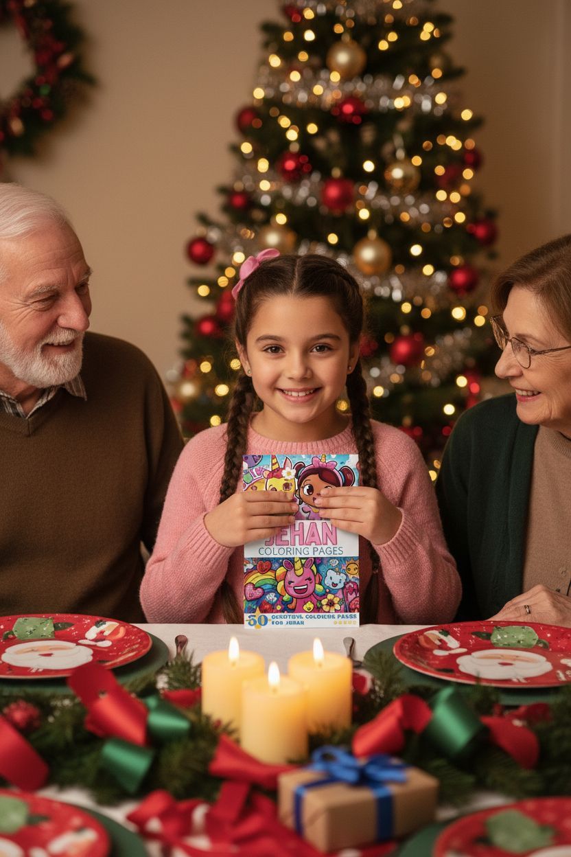 Jehan Christmas coloring pages gift