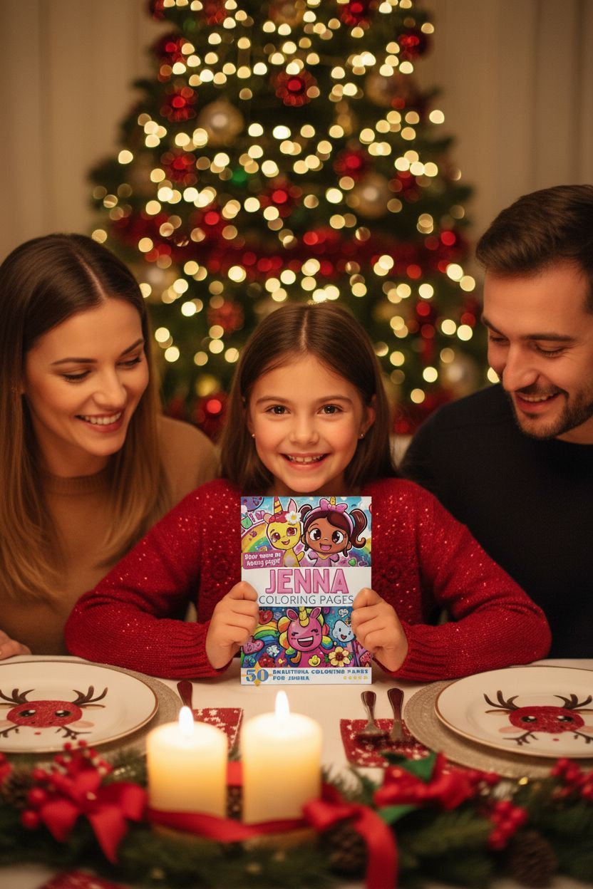 Jenna Christmas coloring pages gift