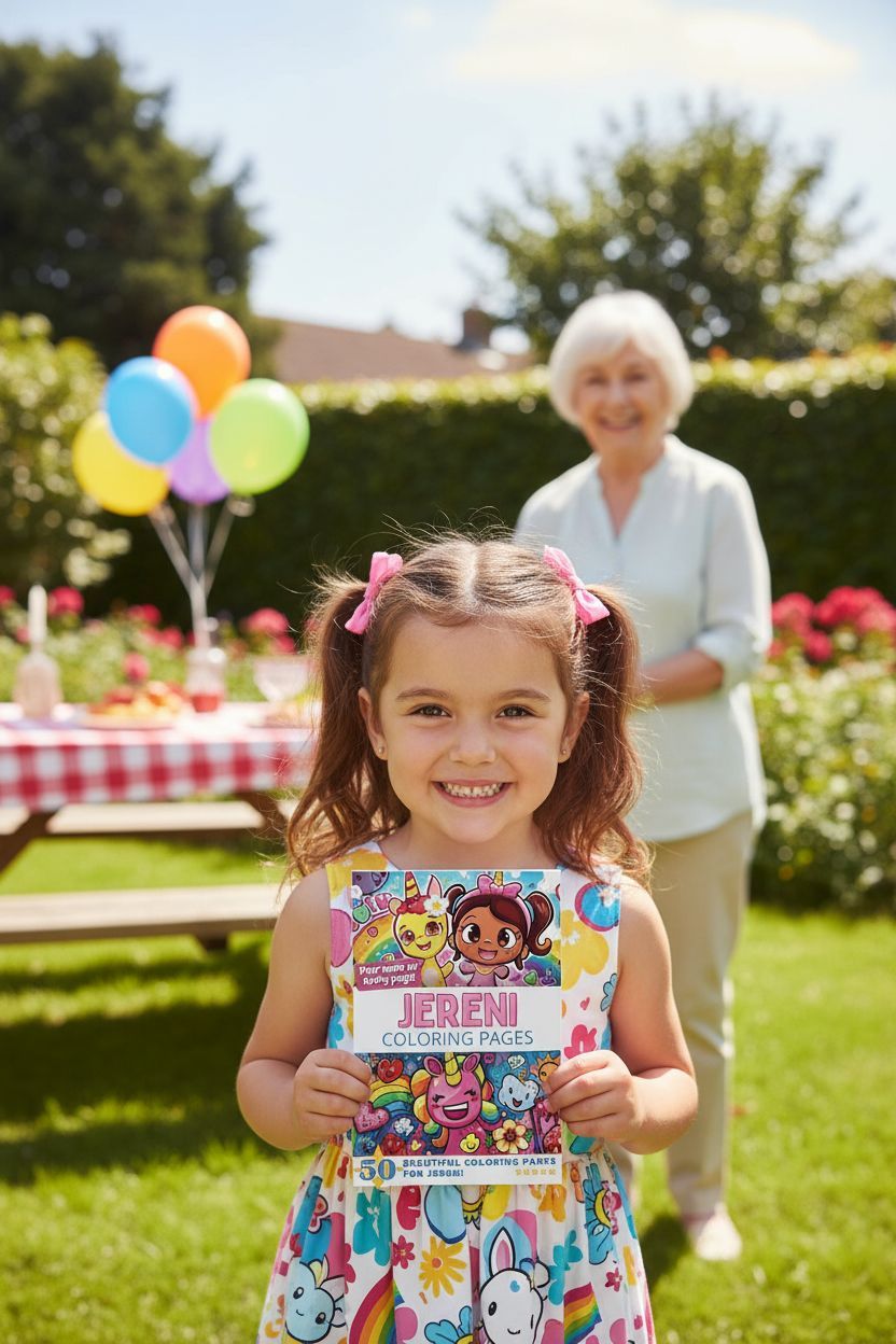 Jereni coloring book in use